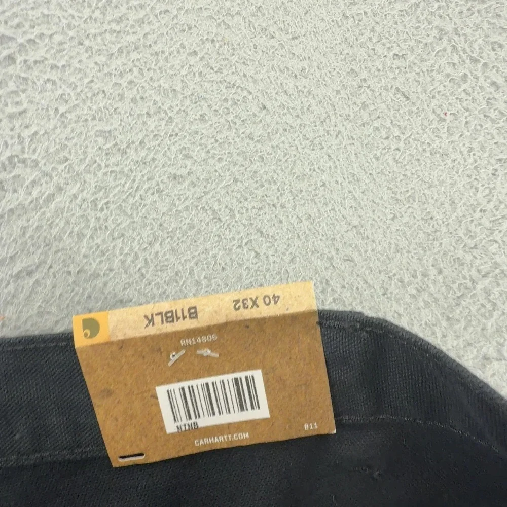 Carhartt Jeans Mens 40x32 Black Loose Straight Washed Duck Dungaree Orginal Fit
